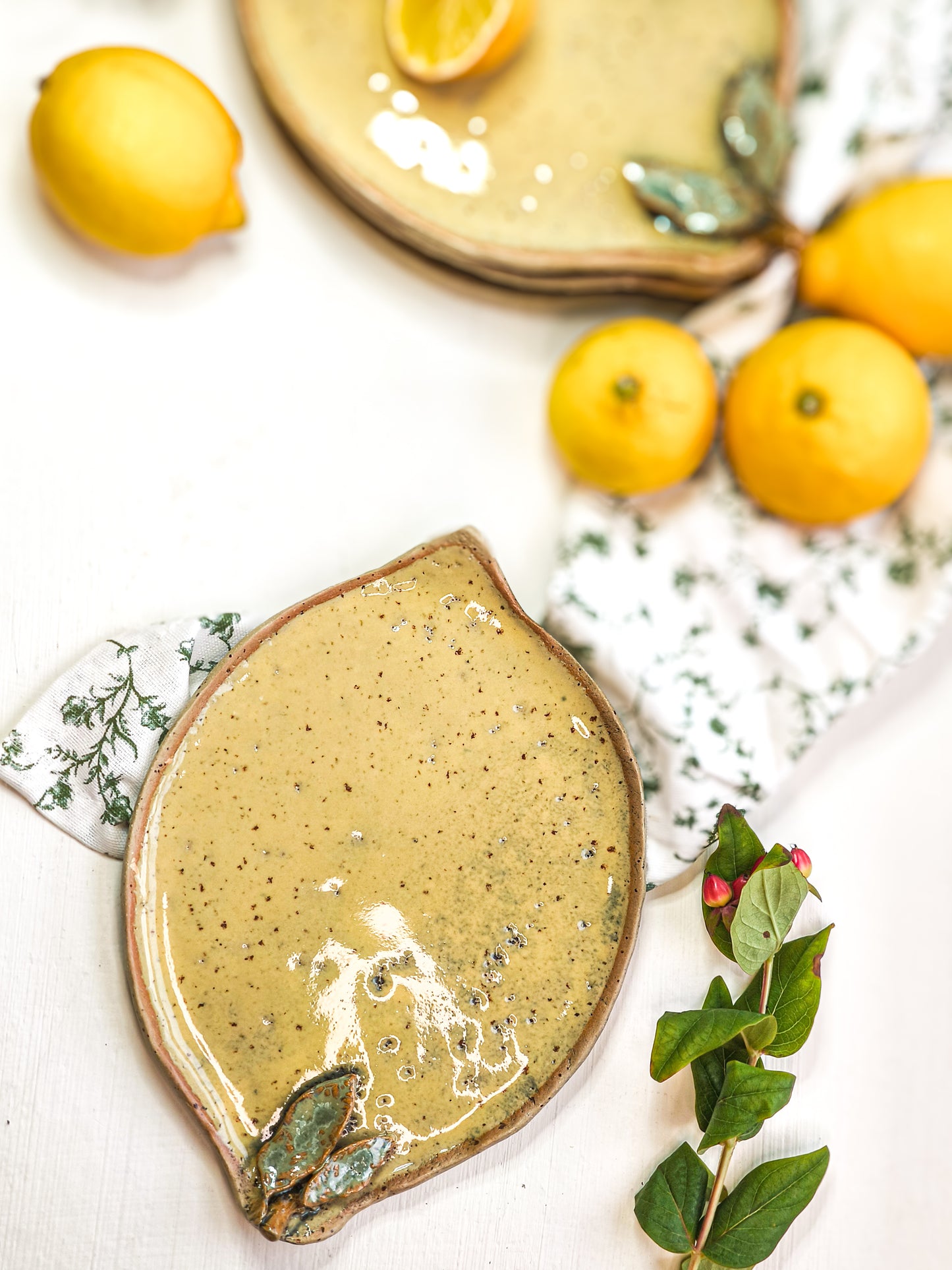Handgefertigter Zitronenteller – Zitrusschale aus Keramik