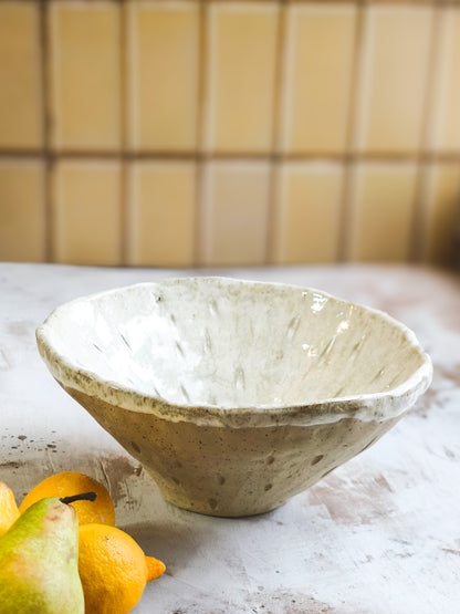 White rustic bowl