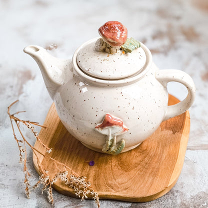 Handcrafted MUSHROOM Ceramic Teapot – A Colorful Touch for Every Occasion