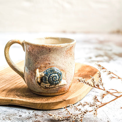 Handmade Ceramic  Cup with snail – 210ml