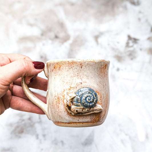 Handmade Ceramic  Cup with snail – 210ml